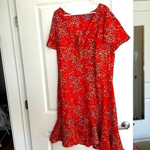 ADORE ME Lulu red summer dress, floral, plus size!